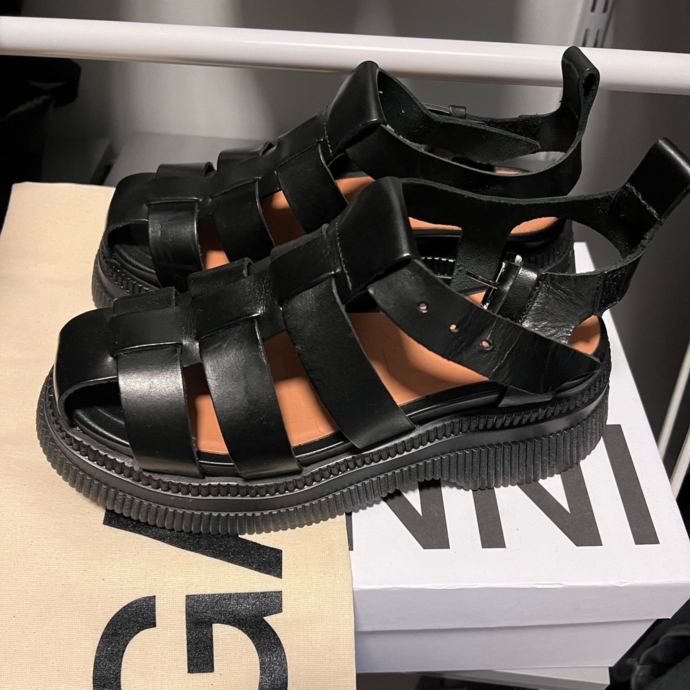 Ganni Creeper Sandals sz 7